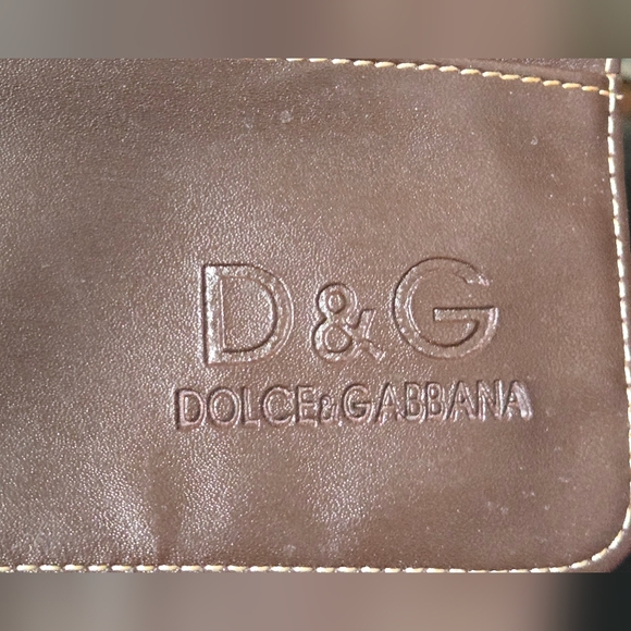 Dolce & Gabbana Brown Leather Vintage Unauthenticated Wallet 7.5"×4" - Picture 6 of 8